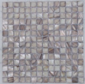 Shell Mosaic Silver Colour Square 25mm
